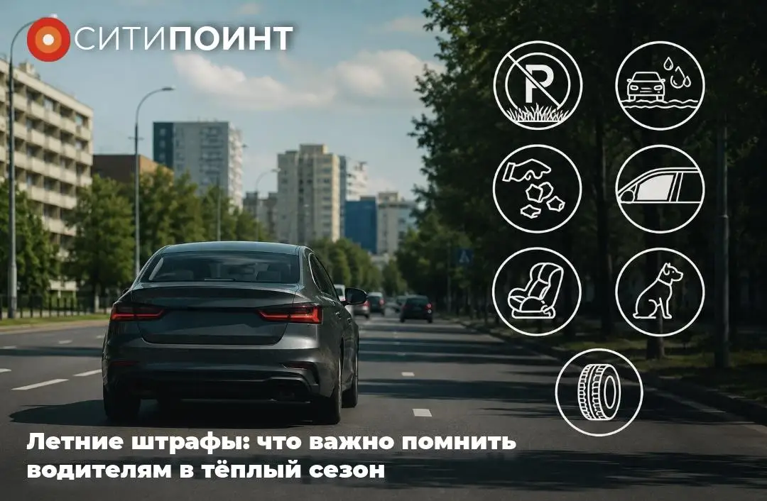 Летние штрафы: что важно помнить водителям в тёплый сезон