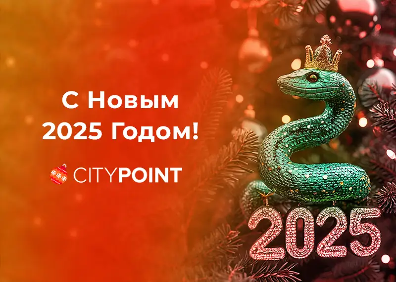 Команда СИТИПОИНТ сердечно поздравляет вас с наступающим Новым Годом!