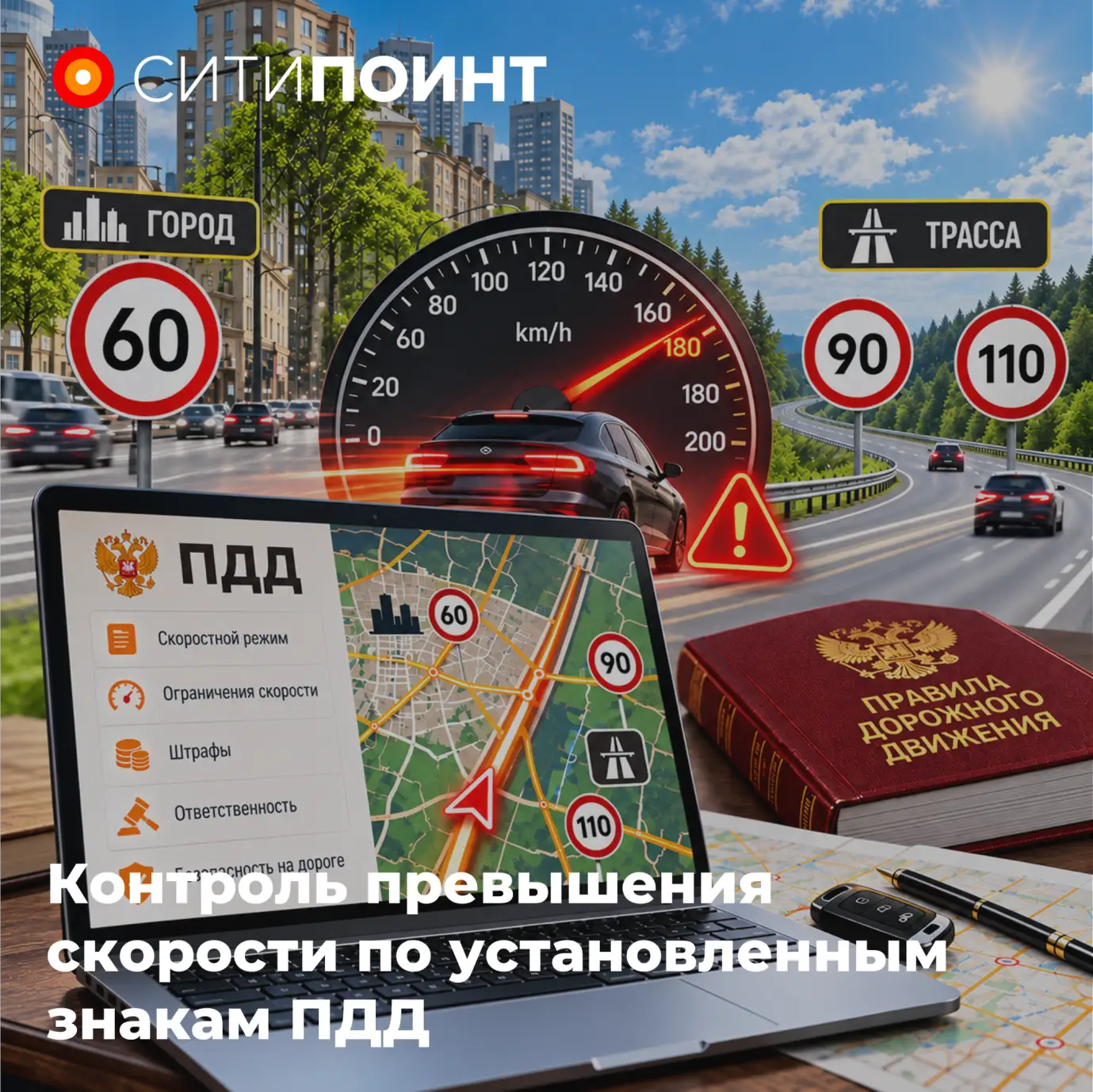 СитиПоинт обновил модуль «Граф дорог»: мониторинг скоростных лимитов транспорта стал точнее, быстрее и надежнее